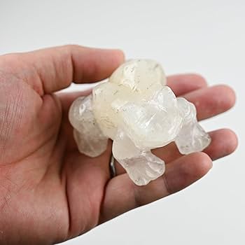 Amazon.co.jp: 【英雅堂】白水晶 アイリスクォーツ カエル 蛙